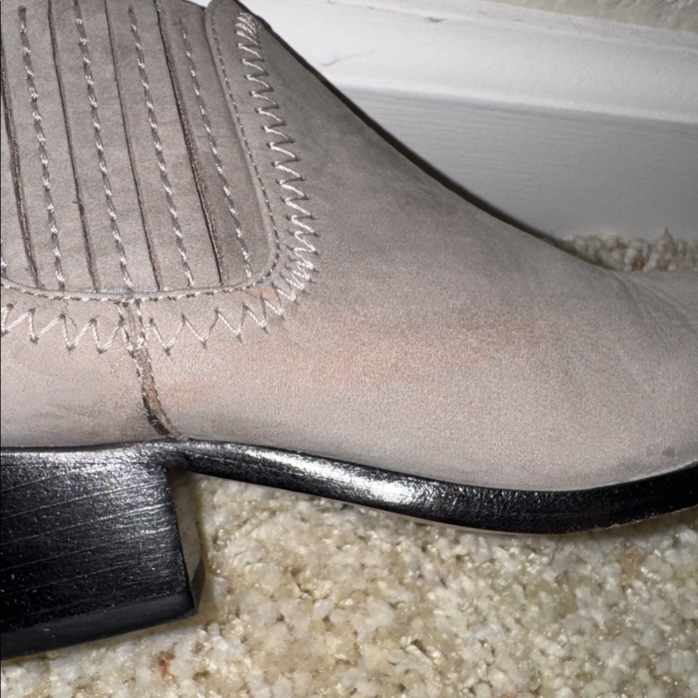 Schutz Jaqueline Bootie - 6 / Mouse Grey / Nubuck - Picture 5 of 6